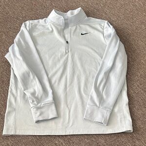 Nike Large - White/Silver/Blue hue Quarter-Zip Pullover (Golf?)